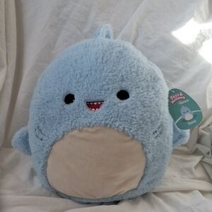 Squishmallows Fuzzamallows 12" Davie The Shark, NWT